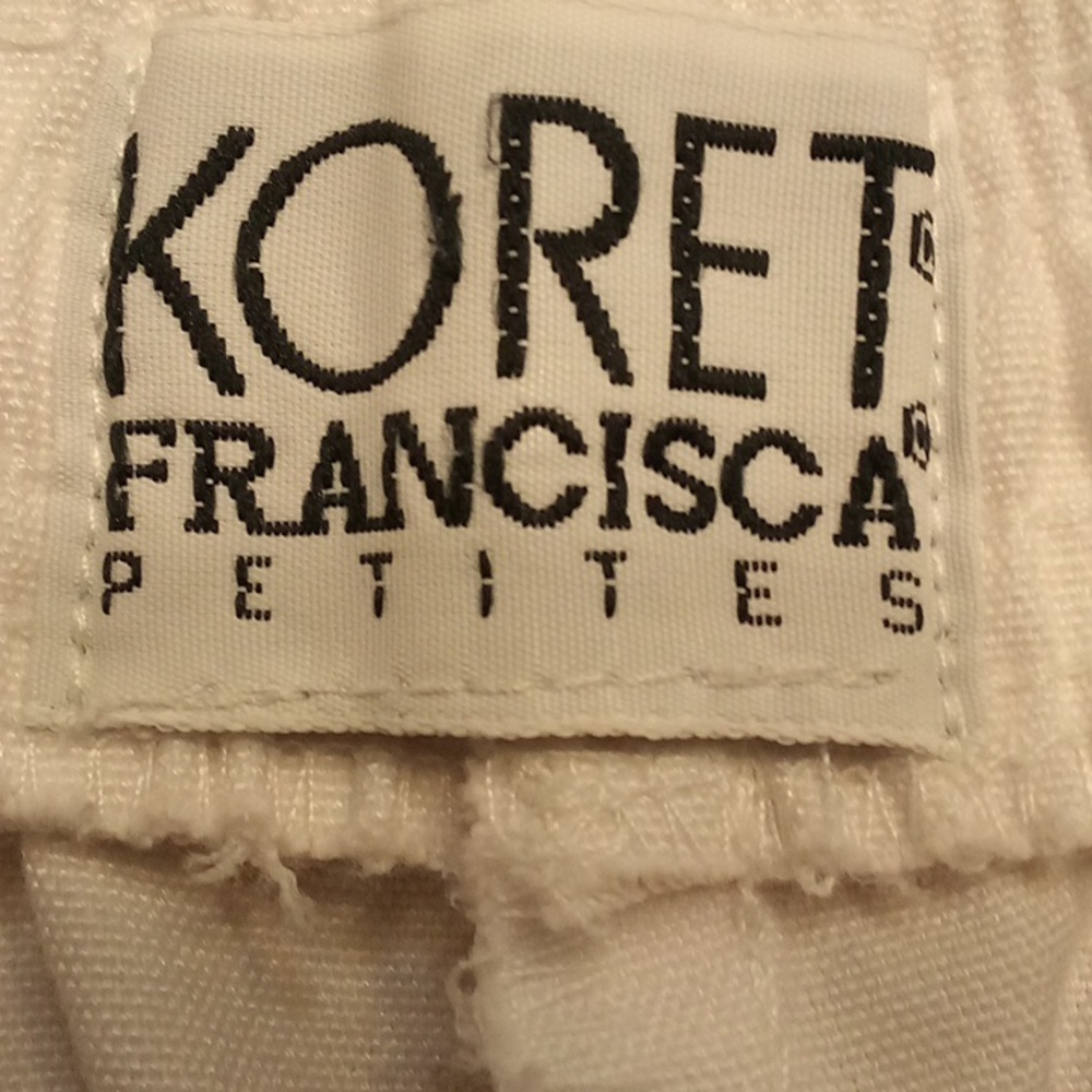 Koret Petites White Pants - 28" Elasticized Waist - Picture 6 of 7